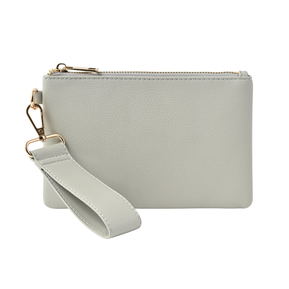 Belle Collection Clutch With Strap - SAGE